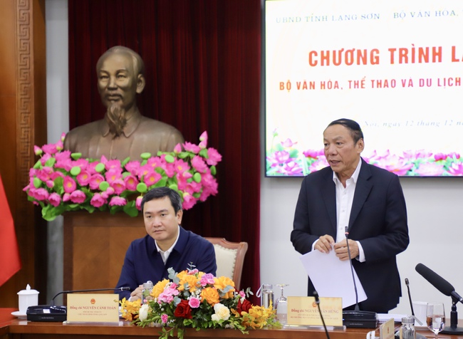 Bộ trưởng Nguyễn Văn Hùng làm việc với lãnh đạo tỉnh Lạng Sơn về kết quả thực hiện công tác văn hóa, thể thao và du lịch năm 2025 - Ảnh 5. Bộ trưởng Nguyễn Văn Hùng làm việc với lãnh đạo tỉnh Lạng Sơn về kết quả thực hiện công tác văn hóa, thể thao và du lịch năm 2025 - Ảnh 5.