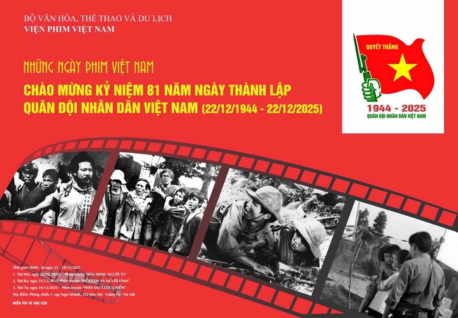Chiếu phim miễn phí kỷ niệm 81 năm Ngày thành lập Quân đội nhân dân Việt Nam - Ảnh 1.