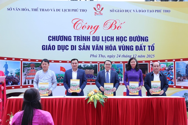 Phú Thọ Công bố chương trình Du lịch học đường, Giáo dục di sản vùng Đất Tổ - Ảnh 2.