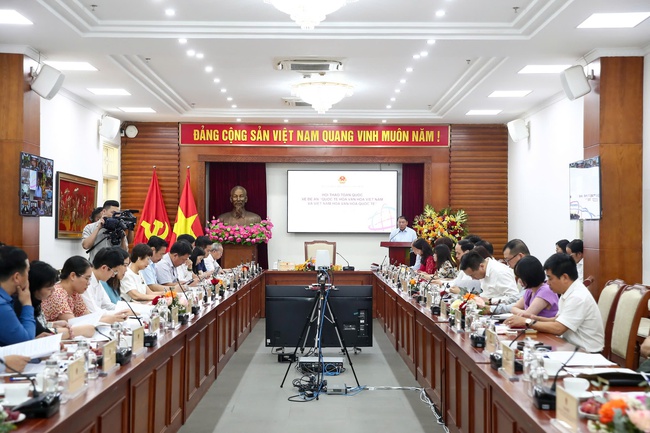 Bộ trưởng Nguyễn Văn Hùng chủ trì hội thảo toàn quốc bàn giải pháp đẩy mạnh hội nhập quốc tế về văn hóa - Ảnh 1. Bộ trưởng Nguyễn Văn Hùng chủ trì hội thảo toàn quốc bàn giải pháp đẩy mạnh hội nhập quốc tế về văn hóa - Ảnh 1.