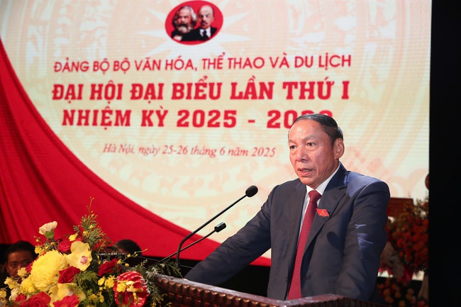 Đại hội đại biểu Đảng bộ Bộ Văn hóa, Thể thao và Du lịch lần thứ I, nhiệm kỳ 2025 - 2030 thành công rất tốt đẹp - Ảnh 2. Đại hội đại biểu Đảng bộ Bộ Văn hóa, Thể thao và Du lịch lần thứ I, nhiệm kỳ 2025 - 2030 thành công rất tốt đẹp - Ảnh 2.