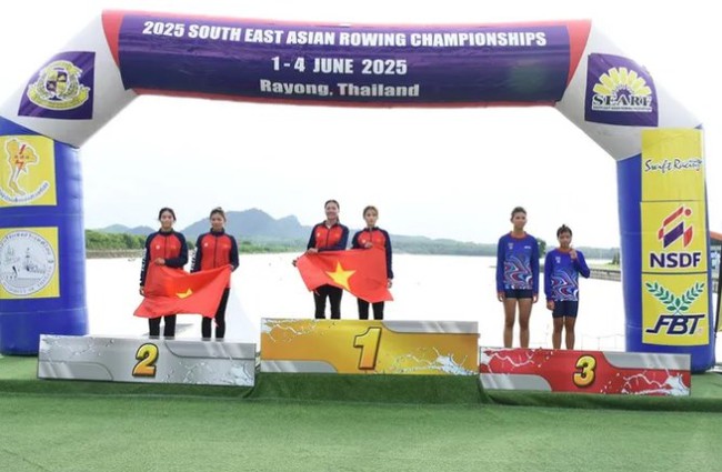 Rowing Việt Nam giành ngôi nhất toàn đoàn ở giải vô địch Đông Nam Á với 14 HCV - Ảnh 1.
