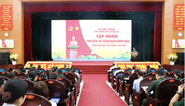 Tập huấn thư viện số toàn quân năm 2025 - Ảnh 1. Tập huấn thư viện số toàn quân năm 2025 - Ảnh 1.