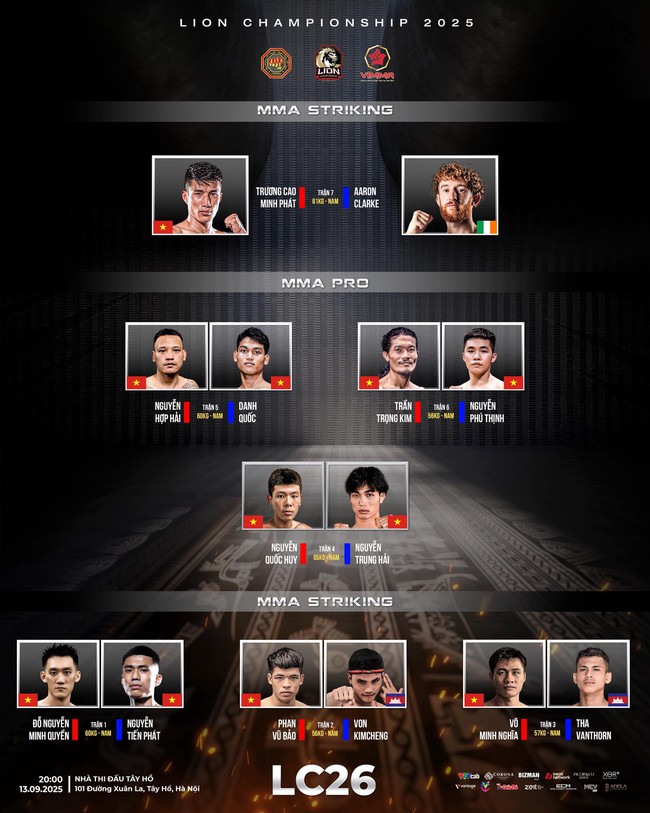 LION Championship 26: Tay đấm vô địch Muay thế giới của Việt Nam đụng độ nhà vô địch Kickboxing Ireland - Ảnh 3. LION Championship 26: Tay đấm vô địch Muay thế giới của Việt Nam đụng độ nhà vô địch Kickboxing Ireland - Ảnh 3.