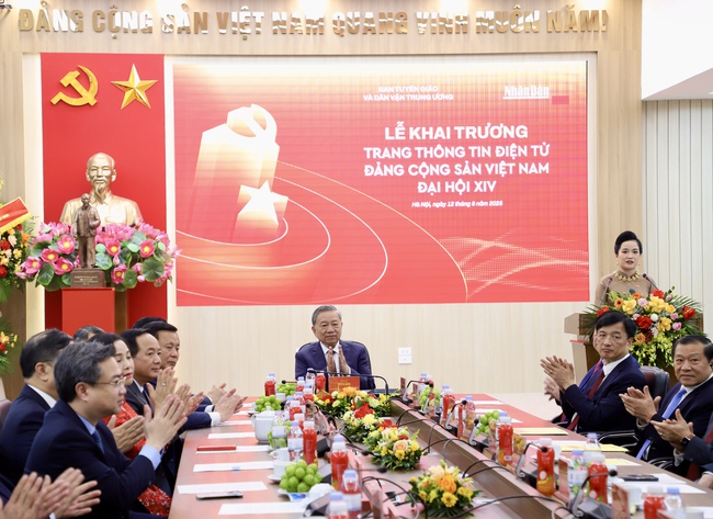 Tổng Bí thư Tô Lâm dự lễ ra mắt Trang thông tin điện tử &quot;Đảng Cộng sản Việt Nam - Đại hội XIV&quot; - Ảnh 2.