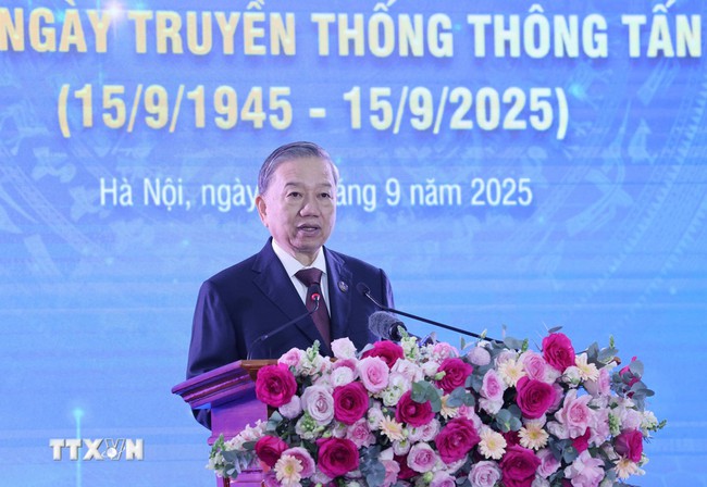 Tổng Bí thư Tô Lâm: Nâng tầm vị thế của Thông tấn xã Việt Nam là hãng thông tấn có uy tín trong khu vực - Ảnh 3.
