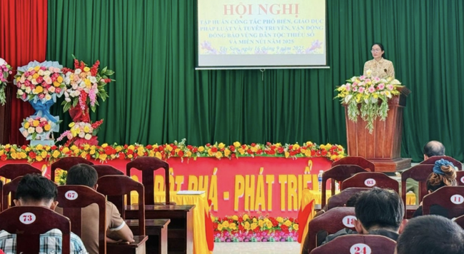 Tập huấn kỹ năng tuyên truyền pháp luật tại đồng bào vùng dân tộc thiểu số và miền núi - Ảnh 1.