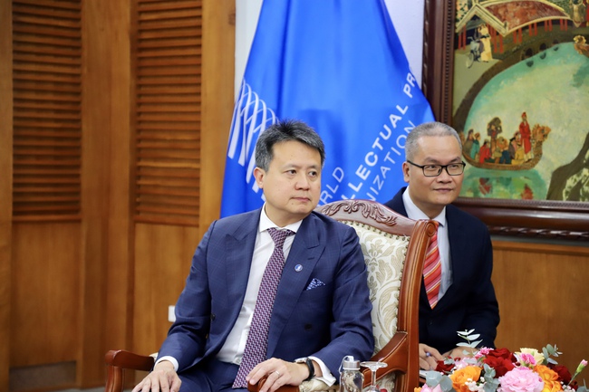 Bộ trưởng Nguyễn Văn Hùng tiếp Tổng Giám đốc Tổ chức Sở hữu trí tuệ Thế giới Daren Tang - Ảnh 4.