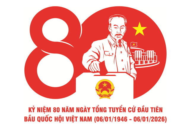 Phê duyệt mẫu biểu trưng sử dụng trong các hoạt động tuyên truyền kỷ niệm 80 năm Ngày Tổng tuyển cử đầu tiên bầu Quốc hội Việt Nam - Ảnh 1. Phê duyệt mẫu biểu trưng sử dụng trong các hoạt động tuyên truyền kỷ niệm 80 năm Ngày Tổng tuyển cử đầu tiên bầu Quốc hội Việt Nam - Ảnh 1.