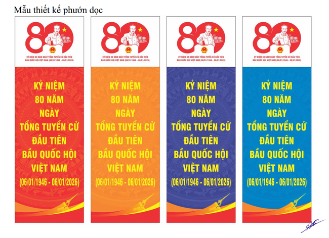 Phê duyệt mẫu biểu trưng sử dụng trong các hoạt động tuyên truyền kỷ niệm 80 năm Ngày Tổng tuyển cử đầu tiên bầu Quốc hội Việt Nam - Ảnh 3. Phê duyệt mẫu biểu trưng sử dụng trong các hoạt động tuyên truyền kỷ niệm 80 năm Ngày Tổng tuyển cử đầu tiên bầu Quốc hội Việt Nam - Ảnh 3.