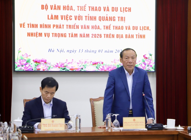 Bộ trưởng Nguyễn Văn Hùng làm việc với tỉnh Quảng Trị về tình hình phát triển văn hóa, thể thao và du lịch trên địa bàn tỉnh - Ảnh 8.