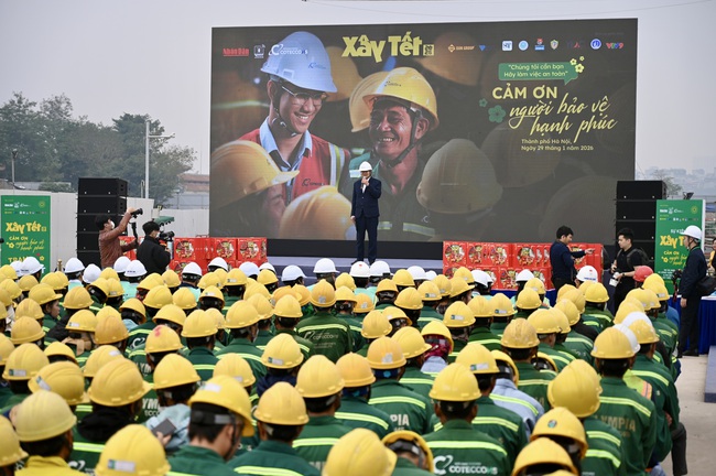 "Xây Tết" cho hơn 1.100 công nhân xây dựng tại Hà Nội - Ảnh 4. "Xây Tết" cho hơn 1.100 công nhân xây dựng tại Hà Nội - Ảnh 4.