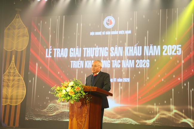 Hội Nghệ sĩ Sân khấu Việt Nam tổ chức Lễ Trao giải thưởng Sân khấu năm 2025 và triển khai công tác năm 2026 - Ảnh 1.