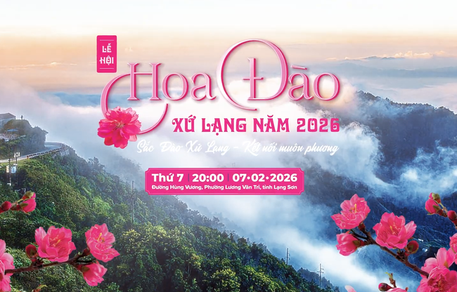 Lạng Sơn tổ chức Lễ hội Hoa Đào Xứ Lạng và chuỗi hoạt động mừng Đảng, mừng Xuân - Ảnh 1.