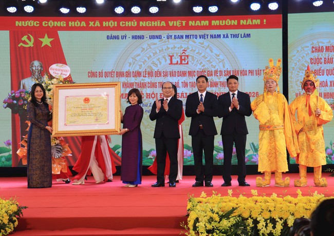 Lễ đón nhận Di sản văn hoá phi vật thể quốc gia và khai mạc Lễ hội đền Sái năm 2026 - Ảnh 1. Lễ đón nhận Di sản văn hoá phi vật thể quốc gia và khai mạc Lễ hội đền Sái năm 2026 - Ảnh 1.