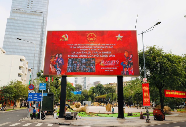 TP.HCM bừng sắc cờ hoa trước Ngày hội non sông - Ảnh 13.