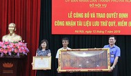 Hà Nội công nhận 554 đạo sắc phong là tài liệu lưu trữ quý, hiếm
