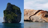 Bão lớn đánh vỡ đôi đảo đá vôi nổi tiếng Thái Lan