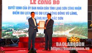 Lạng Sơn: Công bố Quyết định công nhận điểm du lịch cộng đồng Vũ Lăng