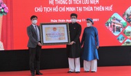 Đón nhận Bằng xếp hạng di tích Quốc gia đặc biệt Hệ thống di tích lưu niệm Chủ tịch Hồ Chí Minh tại Thừa Thiên Huế