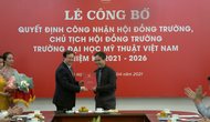 Công bố Quyết định công nhận Hội đồng trường Đại học Mỹ thuật Việt Nam nhiệm kỳ 2021 – 2026