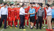 Bộ trưởng Nguyễn Văn Hùng chúc mừng thành tích xuất sắc của Đội tuyển bóng đá nam quốc gia tại Vòng 2 loại World Cup 