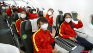 [Độc quyền] Những hình ảnh đầu tiên của đội tuyển bóng đá nữ Việt Nam trên chuyến bay về nước