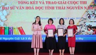 Trao giải Cuộc thi Đại sứ văn hóa đọc tỉnh Thái Nguyên