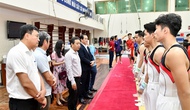 Thứ trưởng Hoàng Đạo Cương thăm, động viên các đội tuyển quốc gia tại Trung tâm HLTTQG Hà Nội trước thềm ASIAD 19