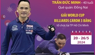 Cơ thủ Trần Đức Minh lần đầu giành chức vô địch World Cup billiards