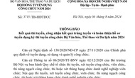 Thông báo kết quả thi tuyển, công nhận kết quả trúng tuyển và hoàn thiện hồ sơ tuyển dụng kỳ thi tuyển công chức Bộ VHTTDL năm 2024