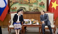 Thứ trưởng Thường trực Lê Hải Bình tiếp Phó Trưởng ban Tuyên huấn Trung ương Đảng Nhân dân Cách mạng Lào