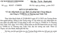Kết luận kiểm tra về việc chấp hành các quy định của pháp luật về hoạt động in của Công ty TNHH In và Thương mại Tuấn Việt