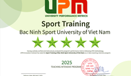 Ngành huấn luyện thể thao Trường Đại học Thể dục thể thao Bắc Ninh đạt chuẩn chương trình đào tạo chuyên sâu 5 sao theo xếp hạng đối sánh UPM