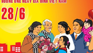 Tuyên truyền cổ động trực quan tại Bộ và tuyên truyền trên phương tiện truyền thông đại chúng kỷ niệm Ngày Gia đình Việt Nam