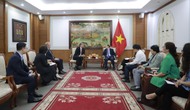 Thứ trưởng Thường trực Lê Hải Bình tiếp Phó Chủ tịch Hiệp hội Điện ảnh Hoa Kỳ Trevor Fernandes
