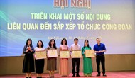 Hội nghị triển khai một số nội dung sắp xếp tổ chức Công đoàn