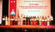 Tặng Bằng khen cho 80 cá nhân có thành tích xuất sắc tiêu biểu trong lĩnh vực Văn hóa, Thông tin, Thể thao và Du lịch