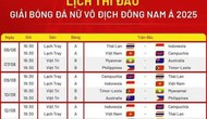 Lịch thi đấu của Đội tuyển Việt Nam tại Giải bóng đá nữ Đông Nam Á 2025