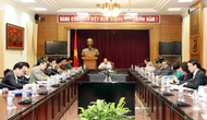 Bộ trưởng Hoàng Tuấn Anh nghe các đơn vị thuộc Bộ báo cáo tiến độ công việc của Giỗ Tổ Hùng Vương- Lễ hội Đền Hùng 2010