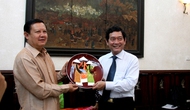 Thứ trưởng Huỳnh Vĩnh Ái tiếp Đoàn công tác Cục Xuất bản và Thư viện Lào