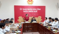 Thứ trưởng Đặng Thị Bích Liên làm việc với lãnh đạo UBND tỉnh Thừa Thiên Huế