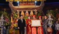 Trao Bằng ghi danh Di sản văn hóa phi vật thể quốc gia lễ hội đền Trần Thương
