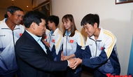 Bộ trưởng Nguyễn Ngọc Thiện đến thăm và động viên các VĐV dự SEA Games 29 tại Malaysia