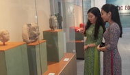 Trưng bày cổ vật văn hóa Óc Eo ở bảo tàng Chăm Đà Nẵng