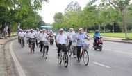 Sinh viên Huế hào hứng tham gia đạp xe tuyên truyền biến đổi khí hậu