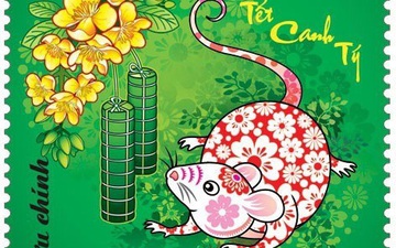 Hình tượng chuột với thiết kế mới lạ trong bộ tem Tết Canh Tý 2020