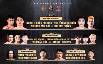 Lion Championship 29: Tâm điểm màn chạm trán 3v3 giữa các võ sĩ Việt Nam và đại diện của Trung Quốc