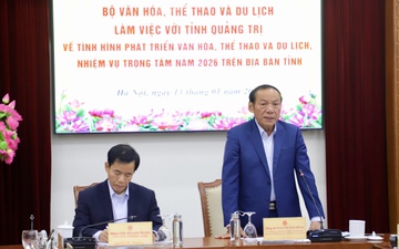 Bộ trưởng Nguyễn Văn Hùng làm việc với tỉnh Quảng Trị về tình hình phát triển văn hóa, thể thao và du lịch trên địa bàn tỉnh