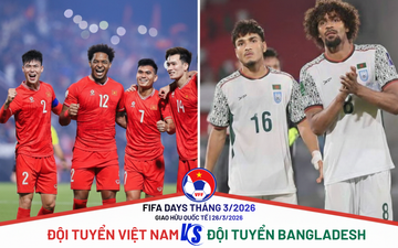 Đội tuyển Việt Nam chốt lịch thi đấu giao hữu FIFA Days tháng 3/2026